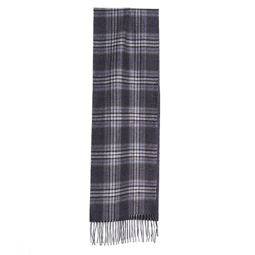 BICOLOR DARK GREY SILK AND CASHMERE SCARF