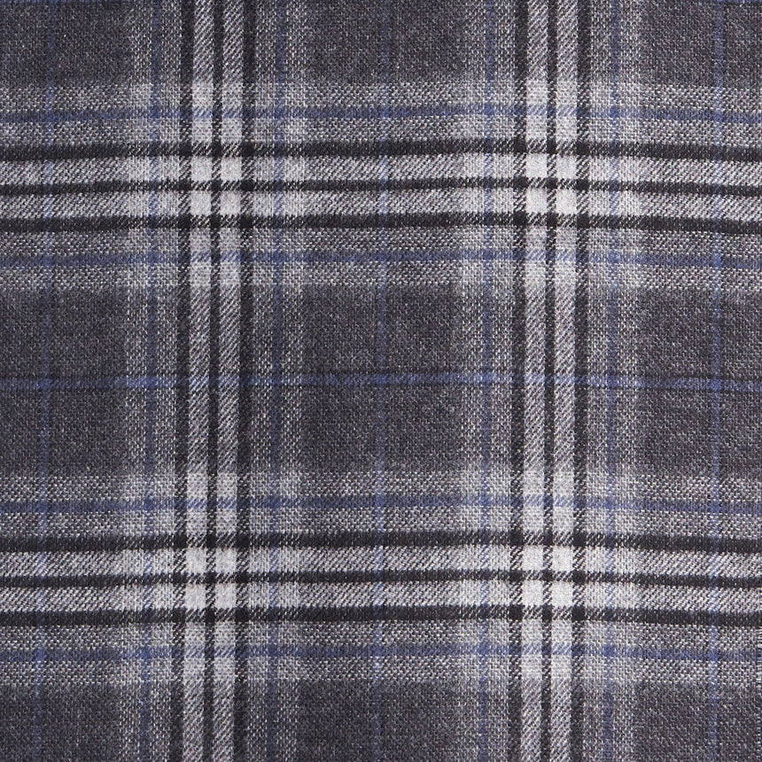 BICOLOR DARK GREY SILK AND CASHMERE SCARF