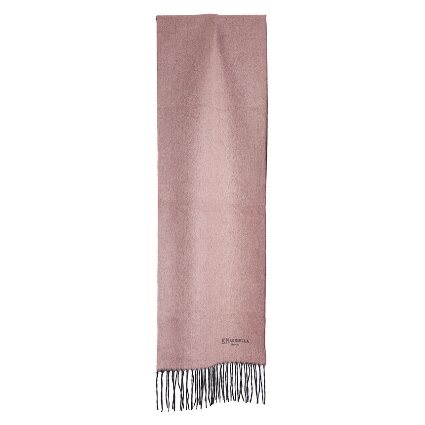 BICOLOR PINK AND DARK BROWN SILK AND CASHMERE SCARF