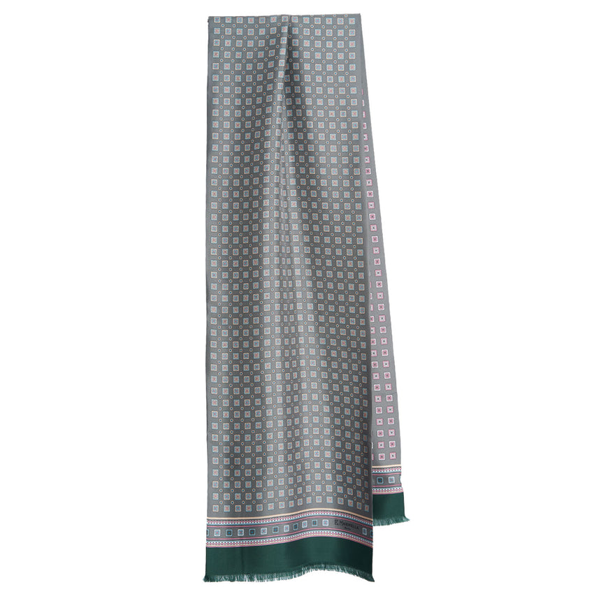 DARK GREEN DOUBLE SILK SCARF