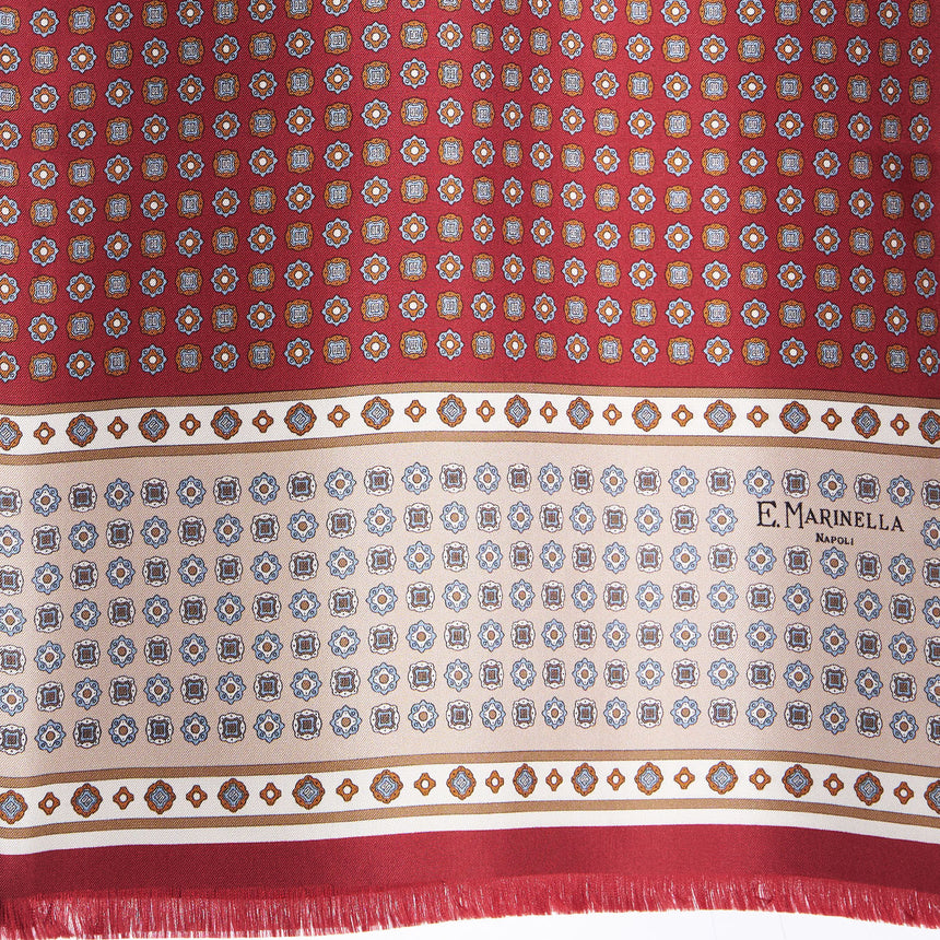 BURGUNDY DOUBLE SILK SCARF