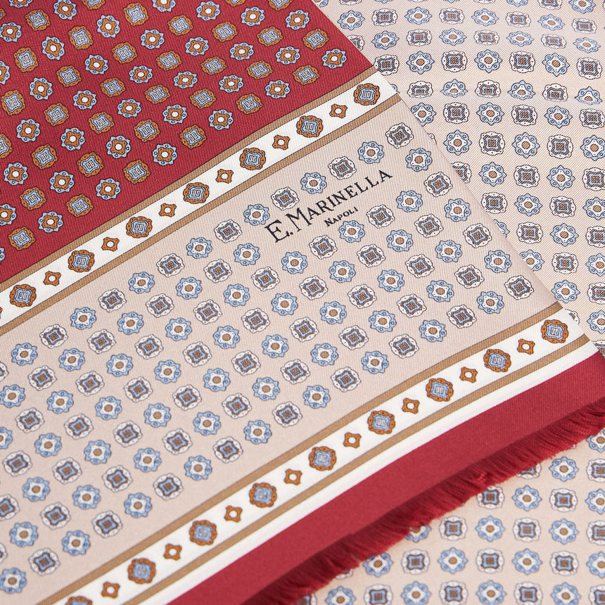 BURGUNDY DOUBLE SILK SCARF