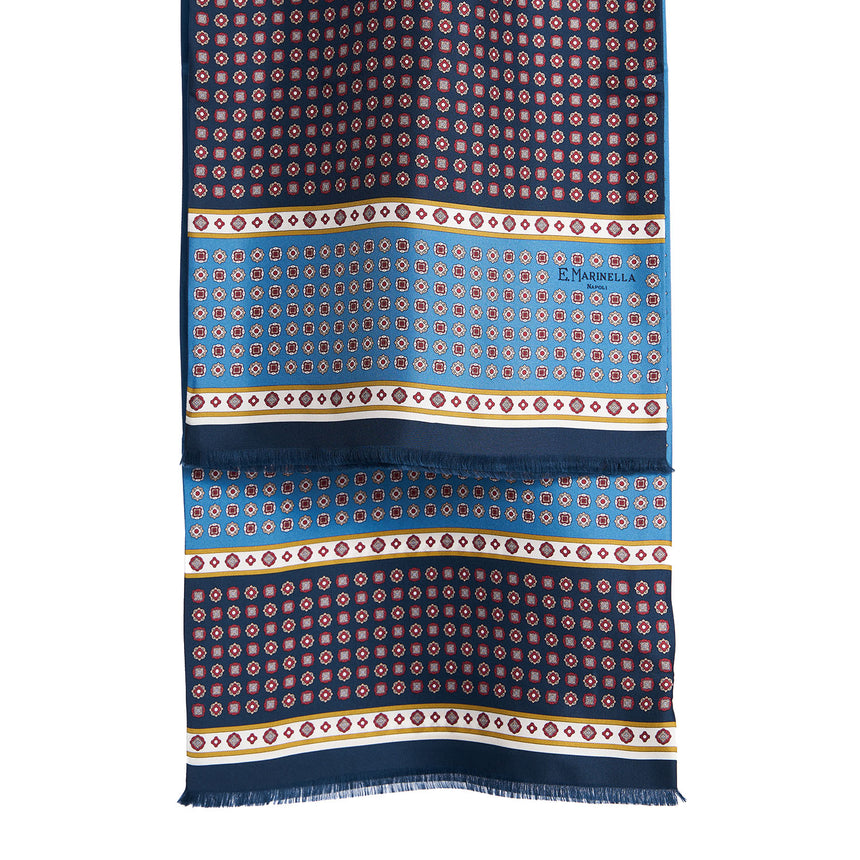 DARK BLUE DOUBLE SILK SCARF