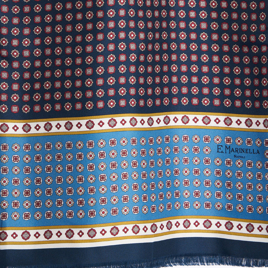 DARK BLUE DOUBLE SILK SCARF