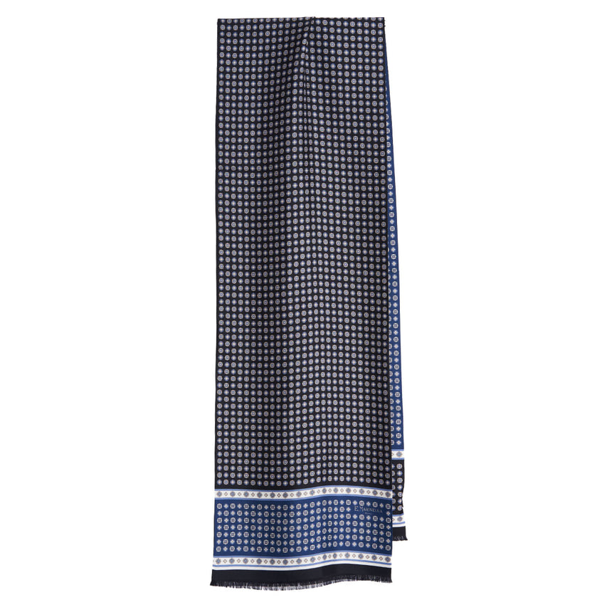 BLACK DOUBLE SILK SCARF