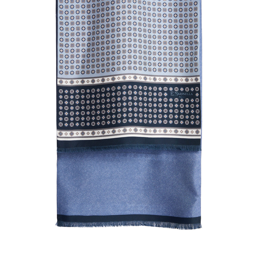 LIGHT BLUE DOUBLE SILK SCARF