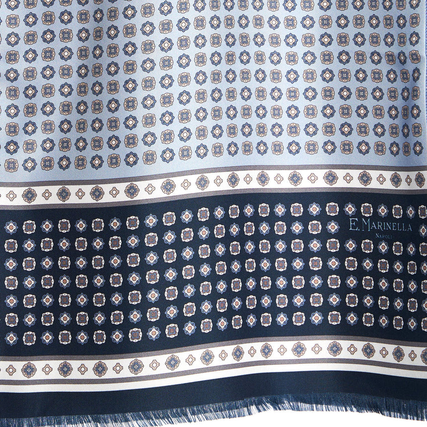 LIGHT BLUE DOUBLE SILK SCARF