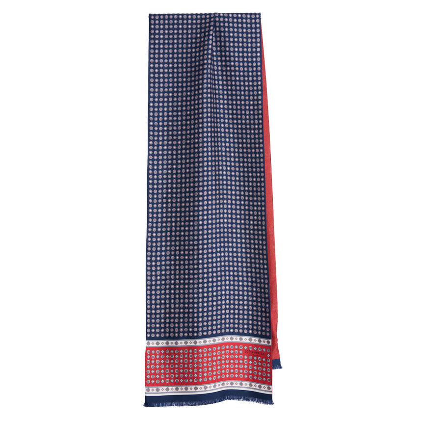 DARK BLUE DOUBLE SILK SCARF