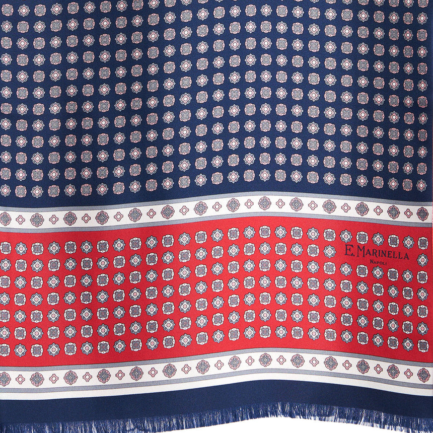 DARK BLUE DOUBLE SILK SCARF