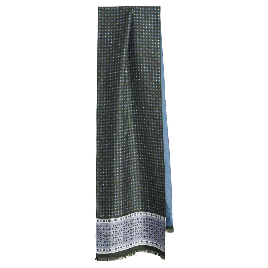 OLIVE GREEN DOUBLE SILK SCARF