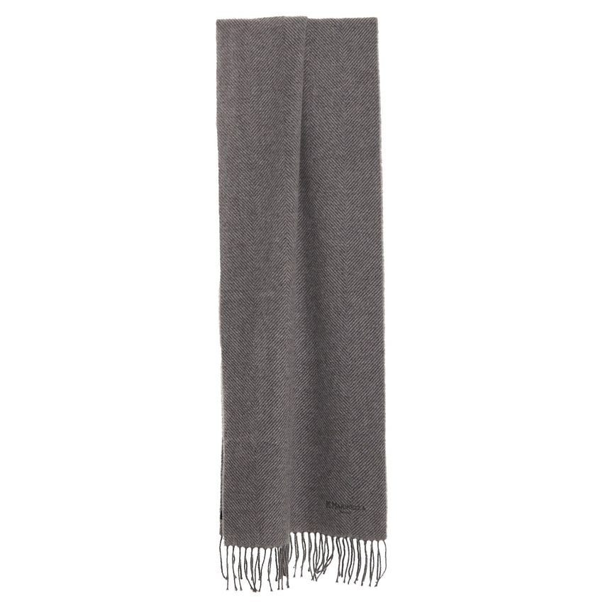 LIGHT GREY FRINGED SCARF
