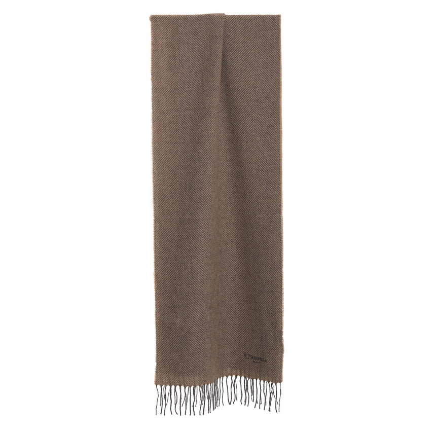 CAMEL FRINGED SCARF