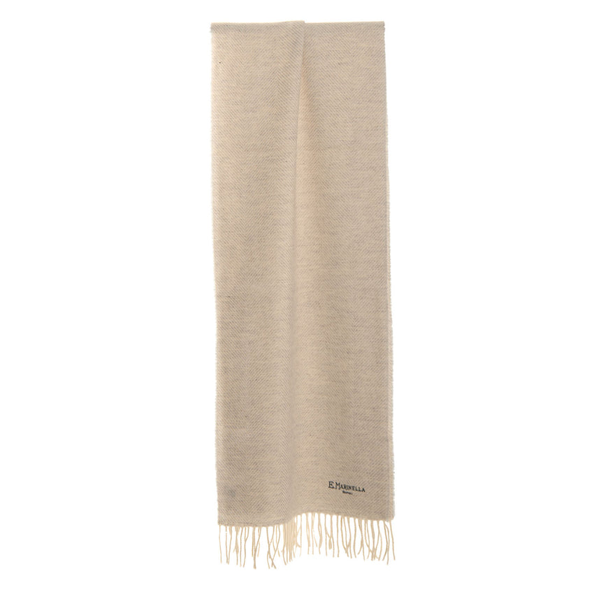 BEIGE FRINGED SCARF