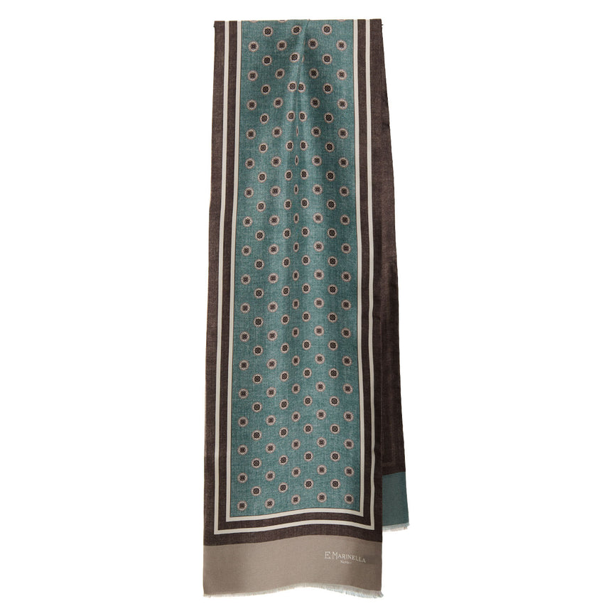 GREEN DOUBLE SILK SCARF