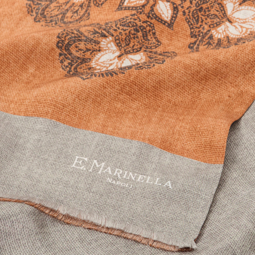 ORANGE DOUBLE SILK SCARF