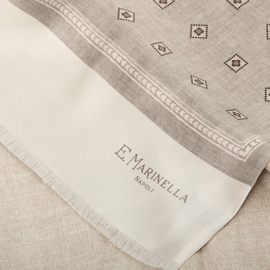 BEIGE DOUBLE SILK SCARF