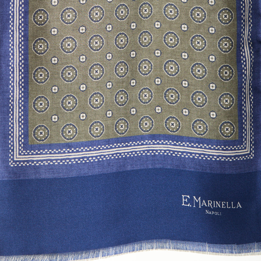 SCIARPA TUBOLARE VERDE IN SETA TWILL