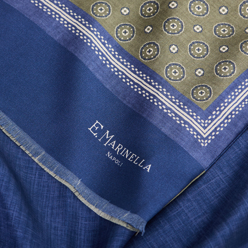 SCIARPA TUBOLARE VERDE IN SETA TWILL