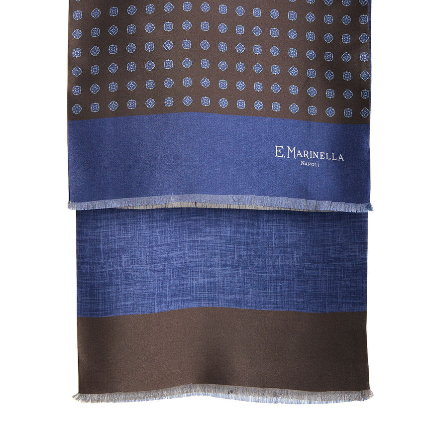 DARK BROWN DOUBLE SILK SCARF