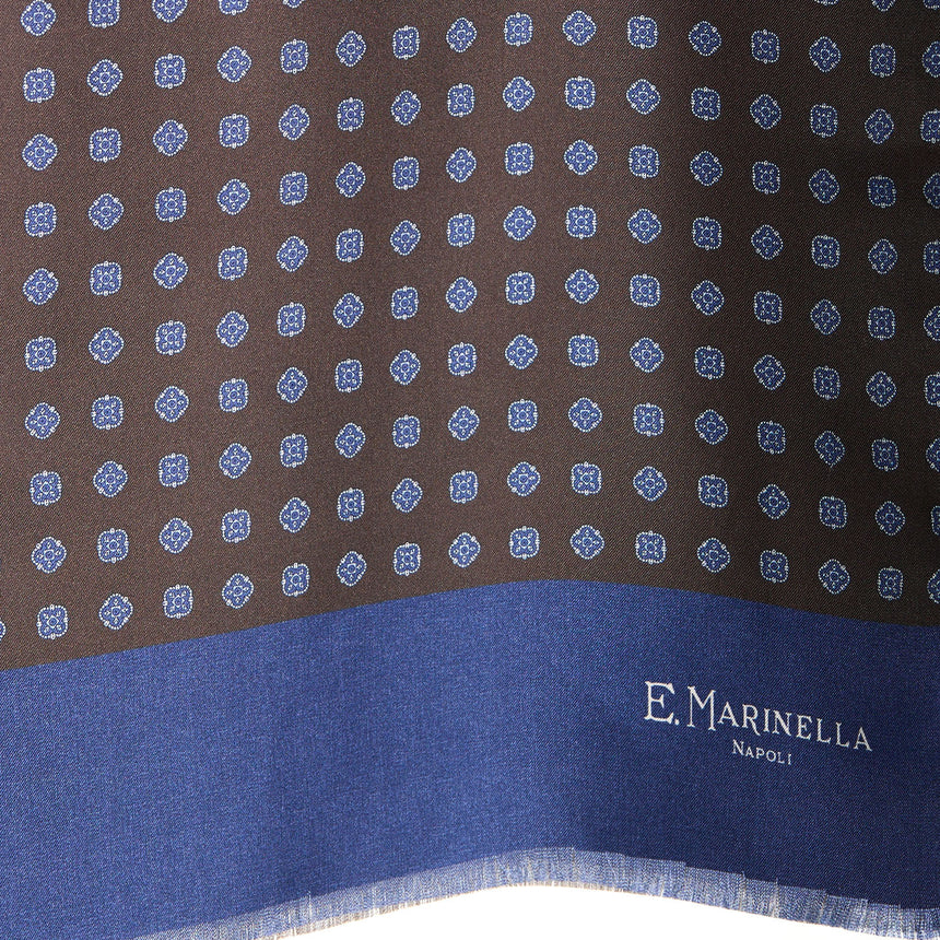 DARK BROWN DOUBLE SILK SCARF