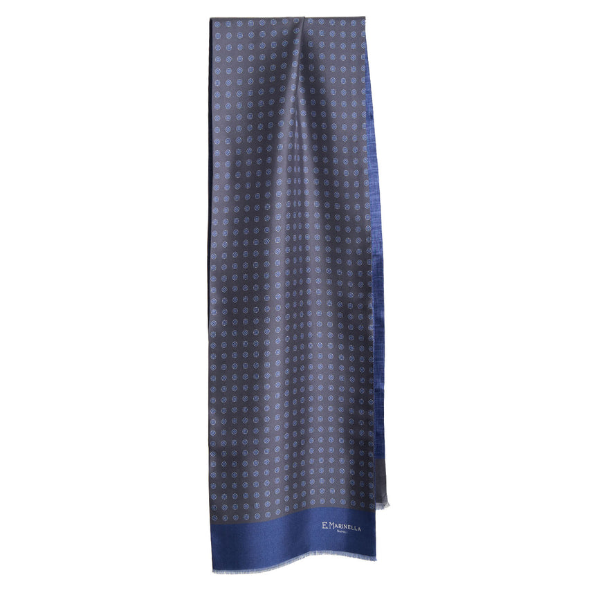 SCIARPA TUBOLARE GRIGIO SCURO IN SETA TWILL