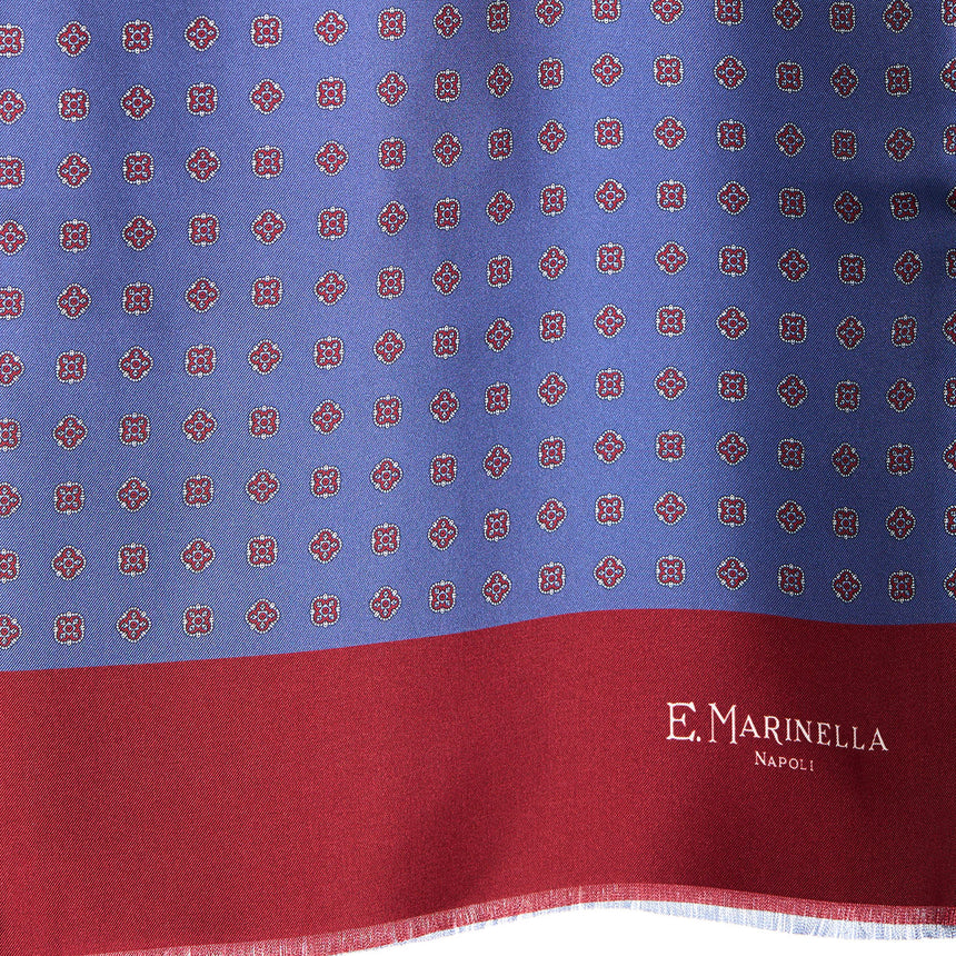 BLUE DOUBLE SILK SCARF