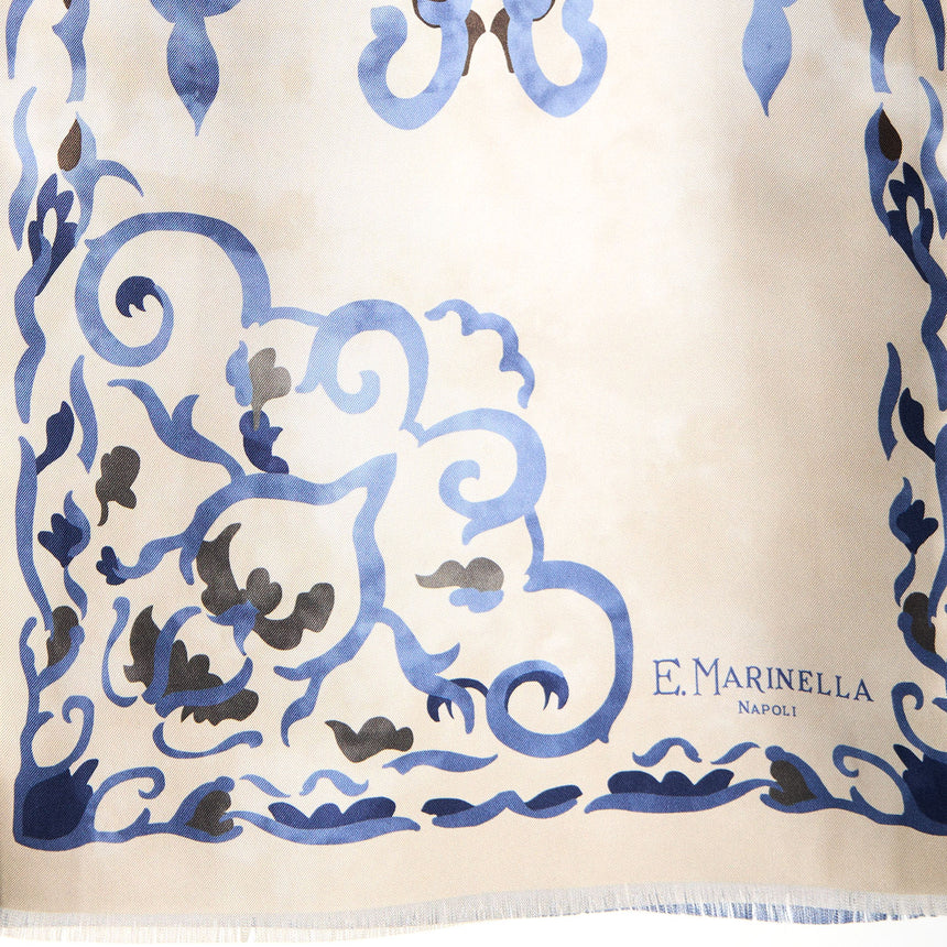 SCIARPA TUBOLARE BEIGE IN SETA TWILL