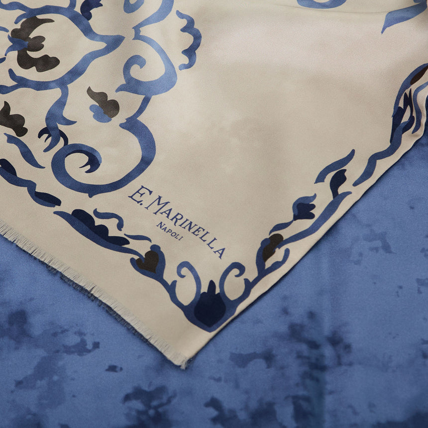 SCIARPA TUBOLARE BEIGE IN SETA TWILL