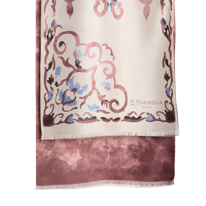 SCIARPA TUBOLARE BEIGE IN SETA TWILL