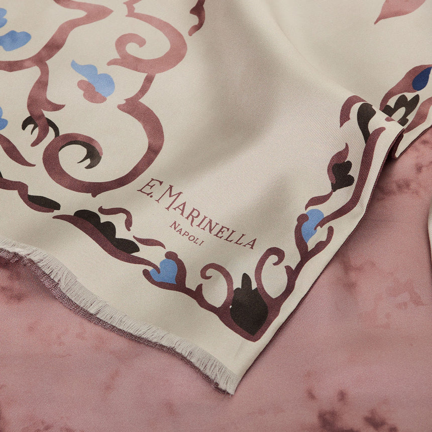 SCIARPA TUBOLARE BEIGE IN SETA TWILL