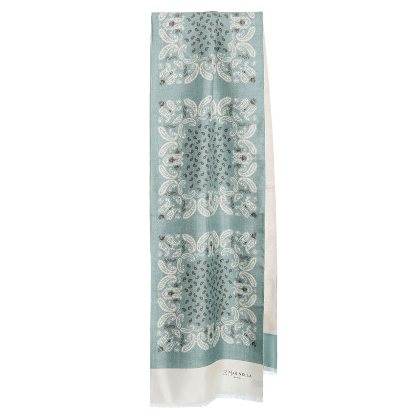 SCIARPA TUBOLARE VERDE CHIARO IN SETA TWILL
