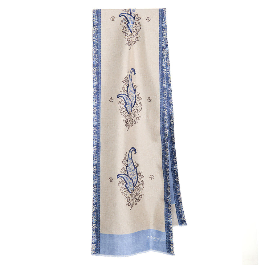 SCIARPA TUBOLARE BEIGE IN SETA TWILL