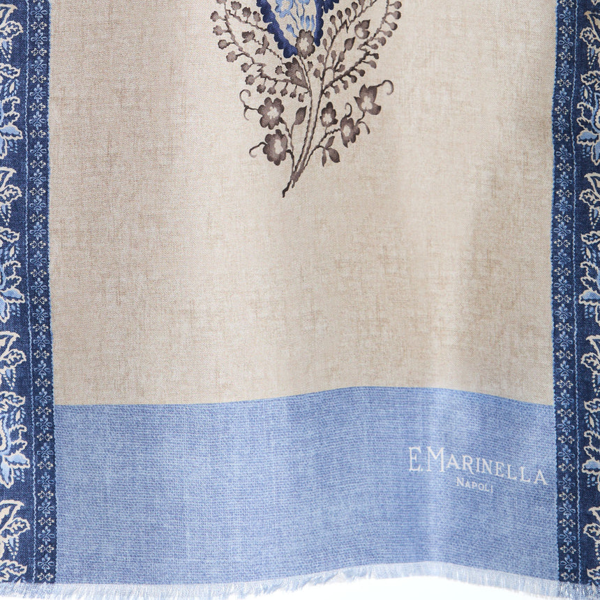 SCIARPA TUBOLARE BEIGE IN SETA TWILL