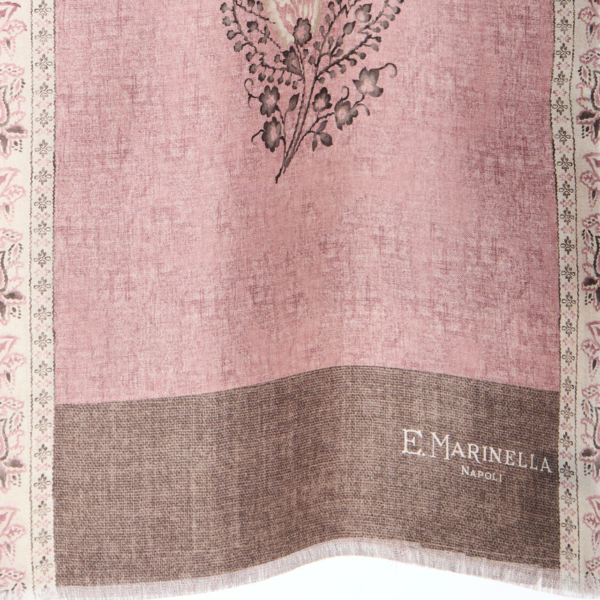 SCIARPA TUBOLARE ROSA IN SETA TWILL
