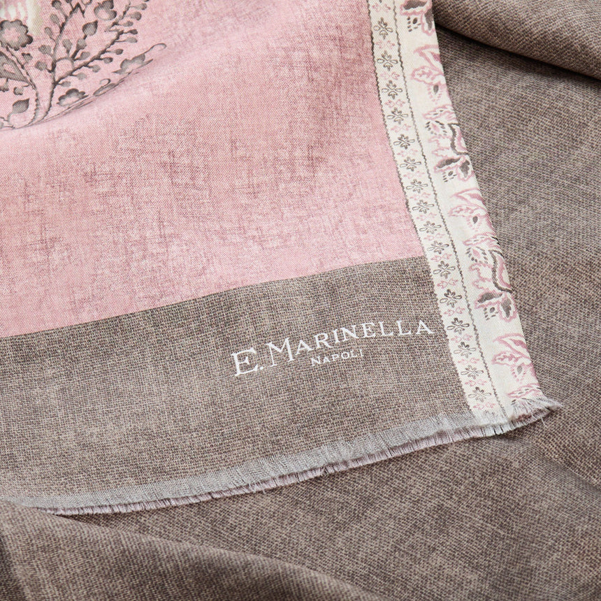 SCIARPA TUBOLARE ROSA IN SETA TWILL