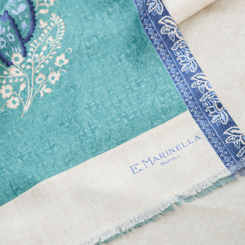 SCIARPA TUBOLARE VERDE IN SETA TWILL