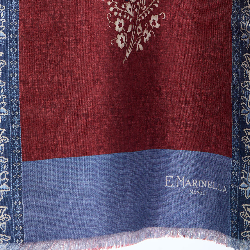SCIARPA TUBOLARE BORDEAUX IN SETA TWILL