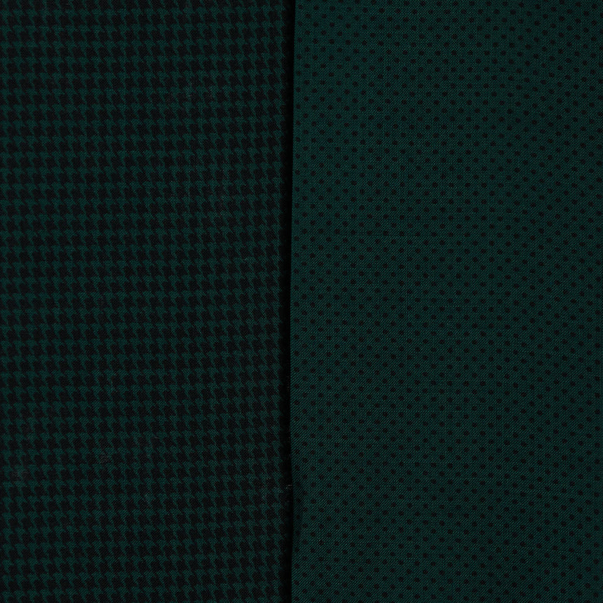 DARK GREEN WOOL AND SILK SCARF