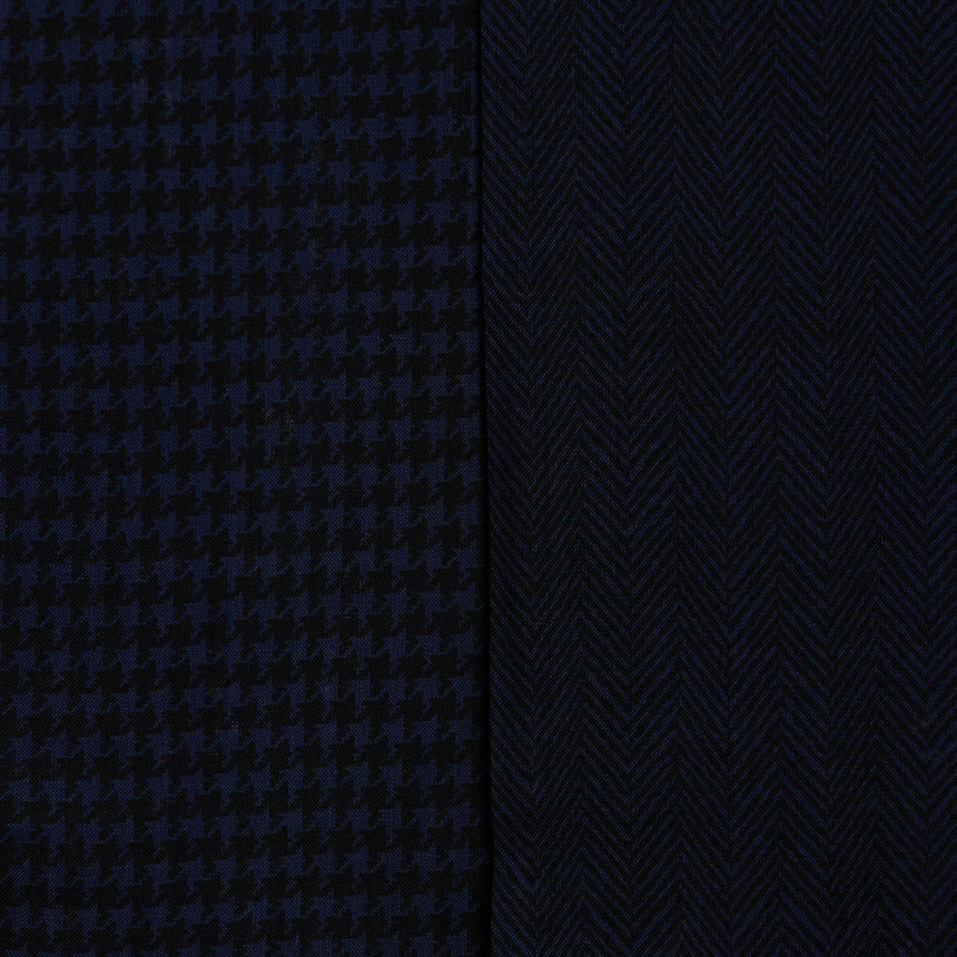 DARK BLUE WOOL AND SILK SCARF