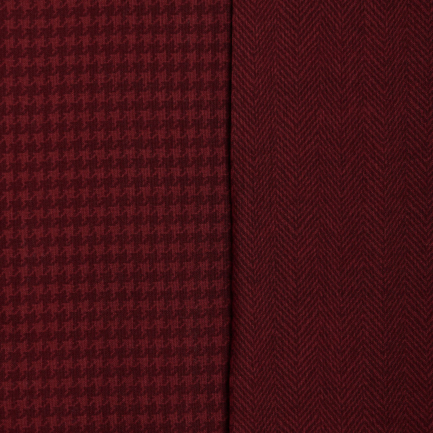 BURGUNDY WOOL AND SILK SCARF