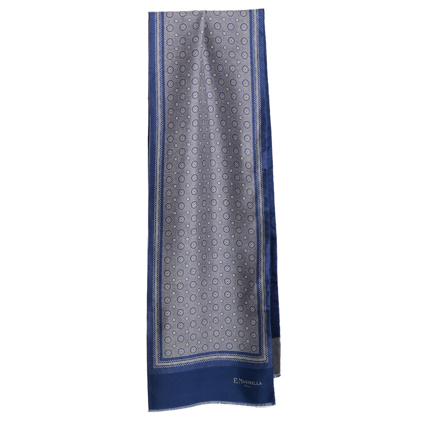 SCIARPA TUBOLARE GRIGIO CHIARO IN SETA TWILL