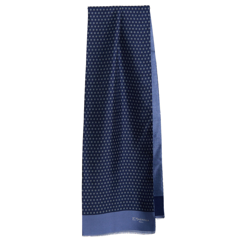 SCIARPA TUBOLARE BLU SCURO IN SETA TWILL