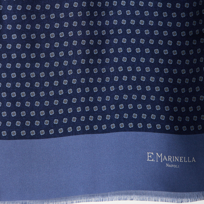 SCIARPA TUBOLARE BLU SCURO IN SETA TWILL