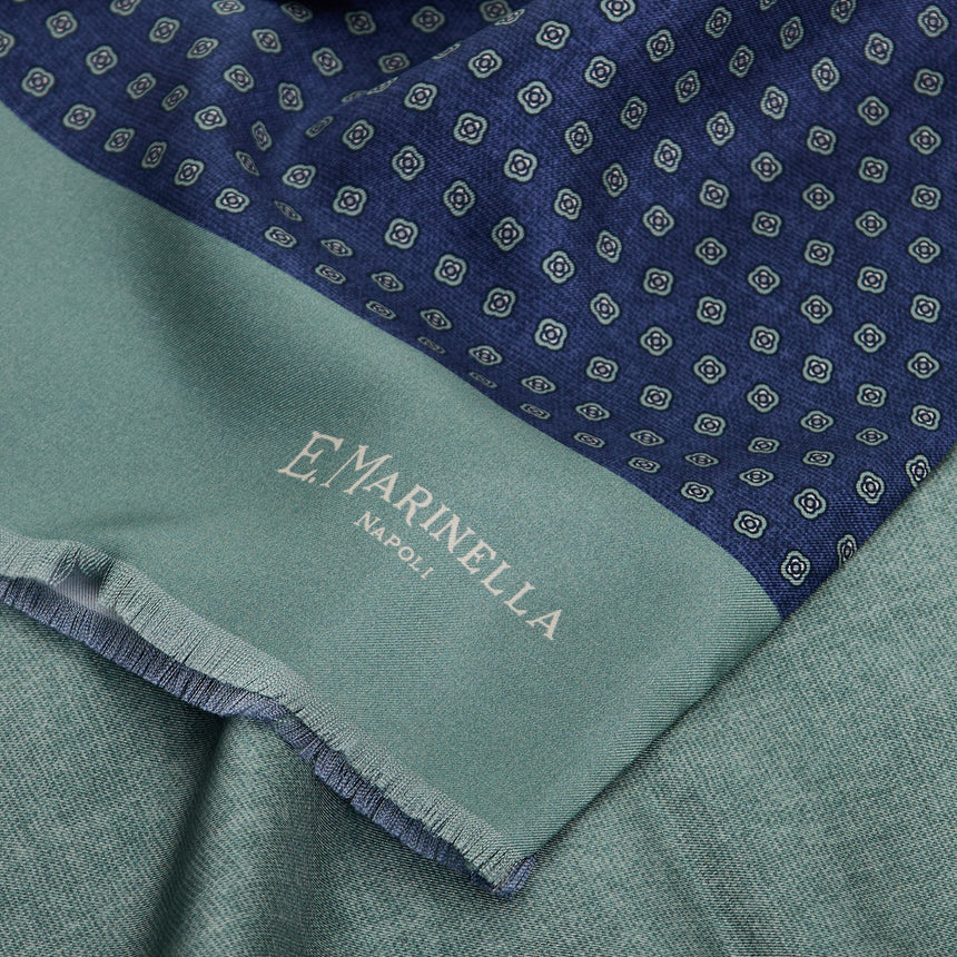 DARK BLUE DOUBLE SILK SCARF