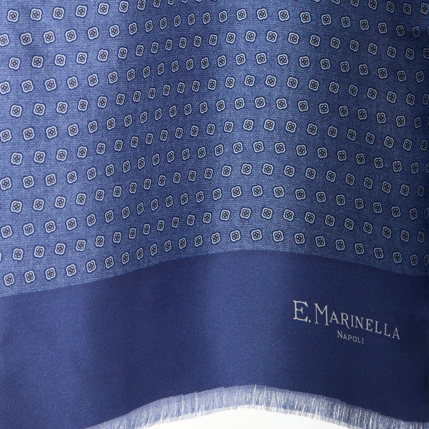 BLUE DOUBLE SILK SCARF