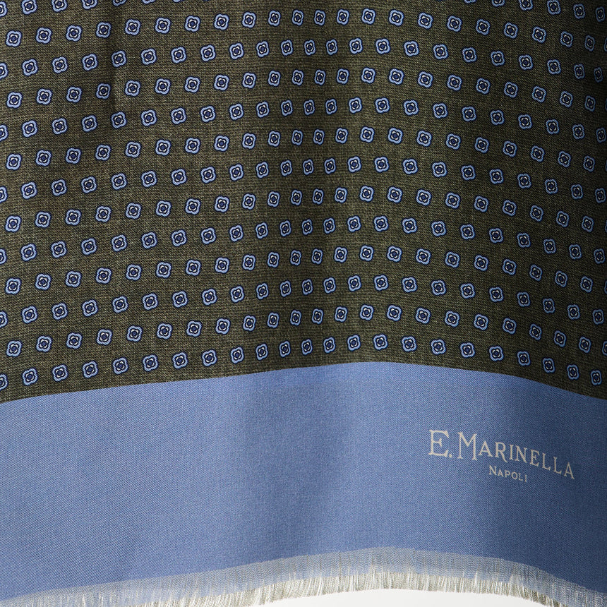 GREEN DOUBLE SILK SCARF