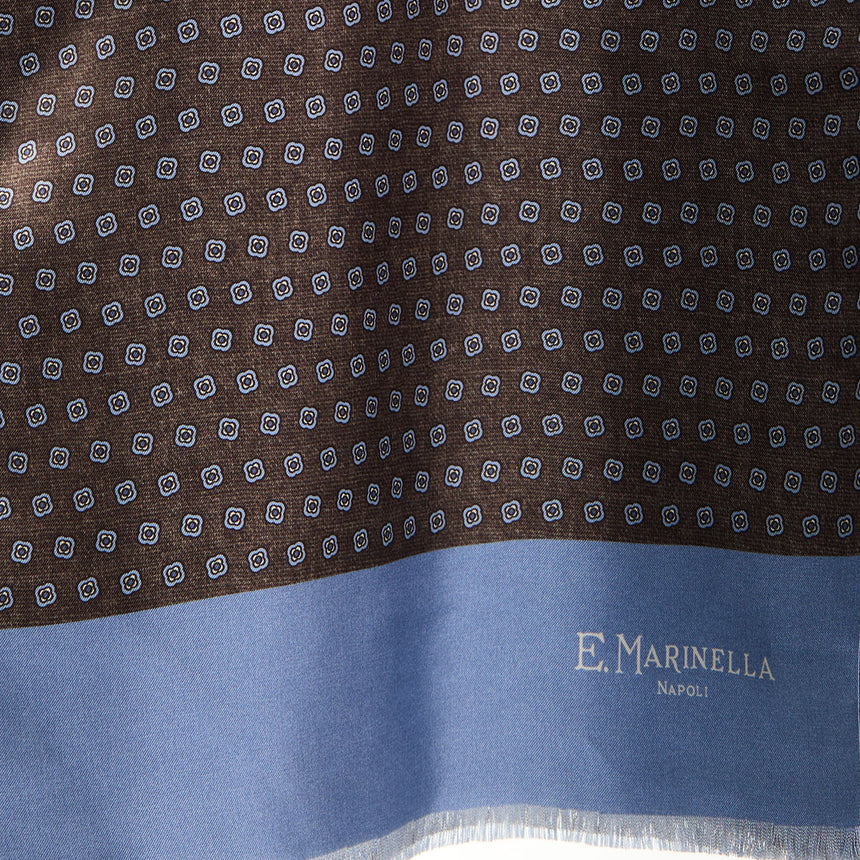 DARK BROWN DOUBLE SILK SCARF