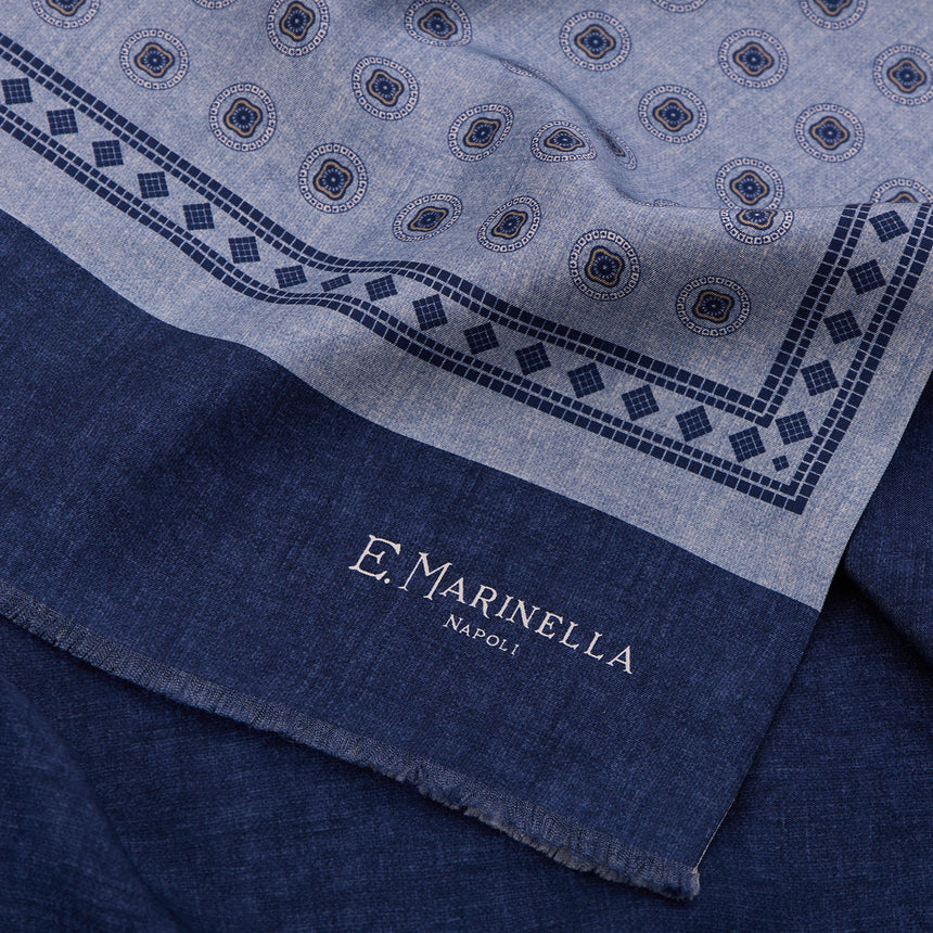 BLUE DOUBLE SILK SCARF
