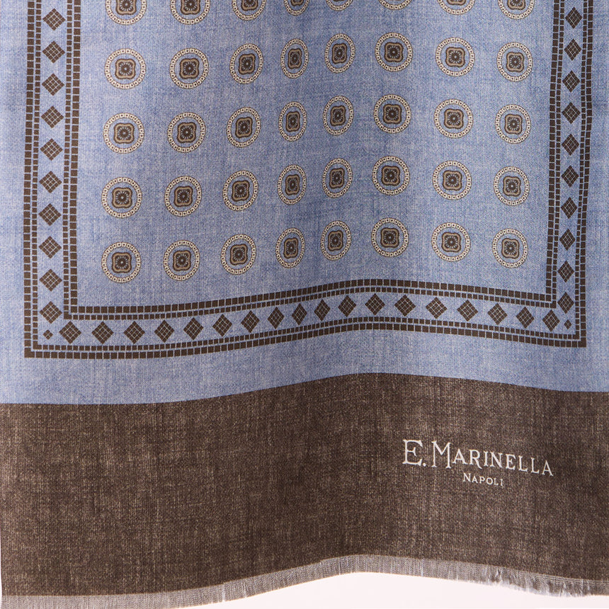 LIGHT BLUE DOUBLE SILK SCARF