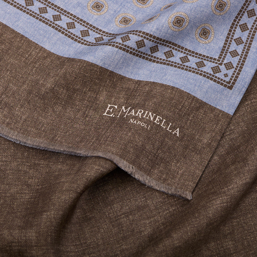 LIGHT BLUE DOUBLE SILK SCARF